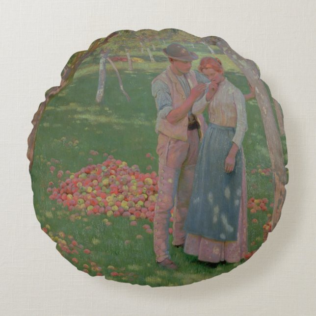 Der Obstgarten Rundes Kissen (Vorderseite)