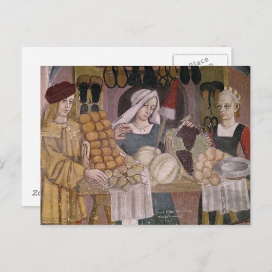 Der Obstverkäufer Postkarte (Vorne/Hinten)