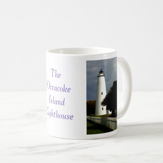 Der Ocracoke Insel-Leuchtturm Kaffeetasse (VorderseiteRechts)