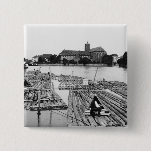 Der Oder bei Breslau Polen, c.1910 Button (Vorderseite)