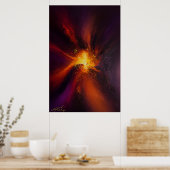 Der Ofen im Inneren Abstrakt Poster (Küche)