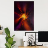 Der Ofen im Inneren Abstrakt Poster (Heimbüro)