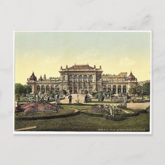Der öffentliche Garten und das Kasino, Wien, Öster Postkarte (Vorderseite)