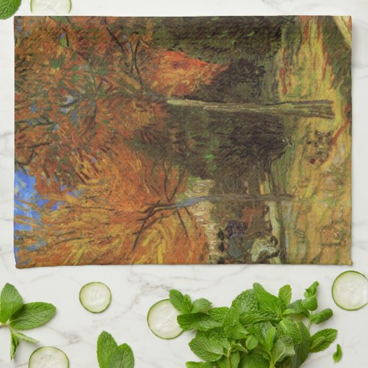 Der öffentliche Park in Arles von Vincent van Gogh Geschirrtuch (Gefaltet)