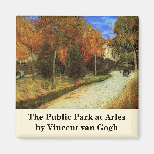 Der öffentliche Park in Arles von Vincent van Gogh Magnet (Vorne)