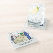 Der Office-Mitarbeiter wird von jemandem bemerkt Glasuntersetzer (Schrägansicht)