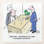 Der Office-Mitarbeiter wird von jemandem bemerkt Glasuntersetzer (Vorderseite)