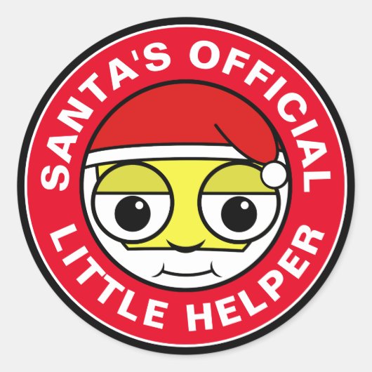 Der Offizielle kleine Helfer des Weihnachtsmanns Runder Aufkleber (Vorderseite)