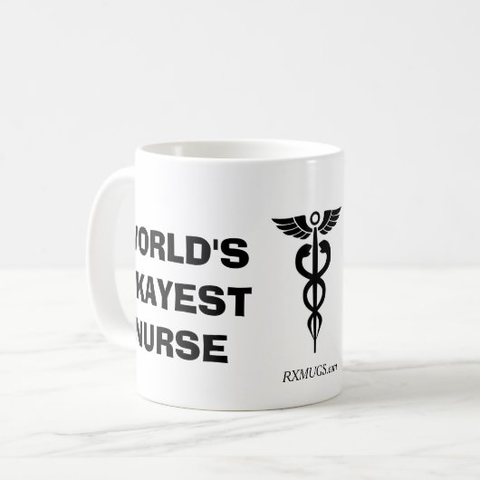 Der Okayest der Welt Krankenschwester Kaffeetasse (Vorderseite Links)