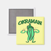 Der Okra-Mann Magnet (Vorderseite/Rückseite)