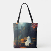 Der Oktober-Kompanion | Spooky Ghost & Pumpkin Tasche (Rückseite)