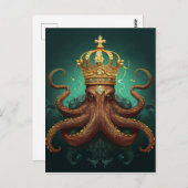 Der Oktopuskönig Postkarte (Vorne/Hinten)