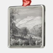 Der Ölberg, vom Mount Zion Silbernes Ornament (Links)