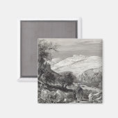 Der Olivenberg vom Zion-Berg Magnet (Vorderseite/Rückseite)