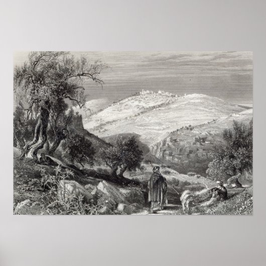 Der Olivenberg vom Zion-Berg Poster (Vorne)