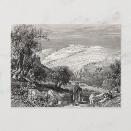 Der Olivenberg vom Zion-Berg Postkarte (Vorderseite)