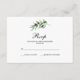 Der Olivenhain | Hochzeit RSVP mit Karte