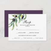 Der Olivenhain | Hochzeit RSVP mit MEAL CHOICE (Vorne/Hinten)