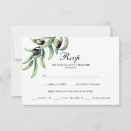 Der Olivenhain | Hochzeit RSVP mit MEAL CHOICE Karte