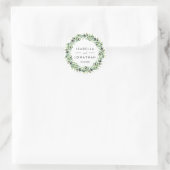 Der Olivenhain | Rustikale Hochzeit Custom Runder Aufkleber (Tasche)