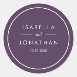 Der Olivenhain | Rustikale Hochzeit Custom Runder Aufkleber