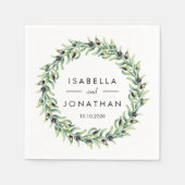 Der Olivenhain | Rustikale Hochzeit Custom Serviette (Vorderseite)