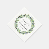 Der Olivenhain | Rustikale Hochzeit Custom Serviette (Ecke)