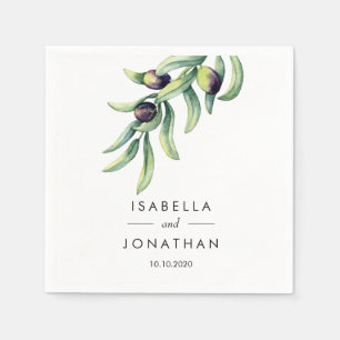 Der Olivenhain   Rustikale Hochzeit Custom Serviette