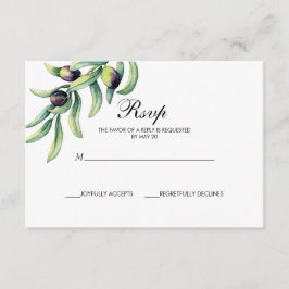 Der Olivenhain | Rustikale Hochzeit RSVP Karte