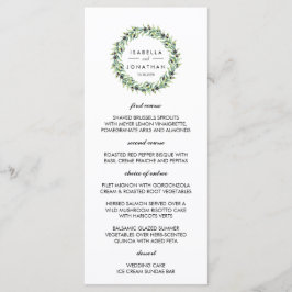 Der Olivenhain | Rustikales Hochzeitsmenü Menükarte