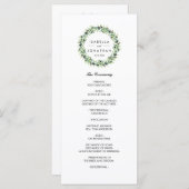 Der Olivenhain | Rustikales Hochzeitsprogramm Programm (Vorne/Hinten)