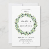 Der Olivenhain | Wasserfarbene Rustikale Traubenho Einladung (Vorderseite)