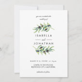 Der Olivenhain | Zwei Zweigniederlassungen rustika Einladung (Vorderseite)