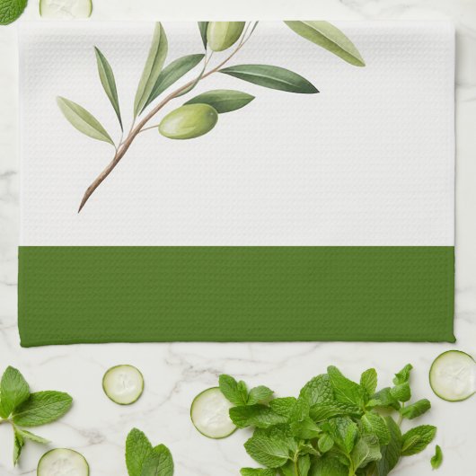 "Der Olivenzweig" Küchentuch (Gefaltet)