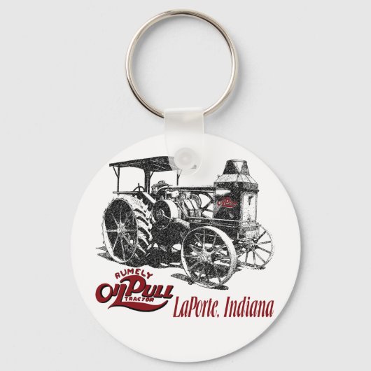 Der Ölpülentraktor Schlüsselanhänger (Vorderseite)