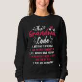 Der Oma Code Funny Oma Großmutter regiert Sweatshirt (Vorderseite)