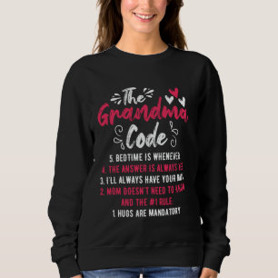 Der Oma Code Funny Oma Großmutter regiert Sweatshirt