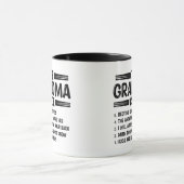 Der Oma-Code Lustige Großmutter Tasse (Zentrum)