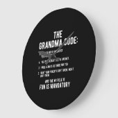Der Oma-Code | Spaß ist obligatorisch Große Wanduhr (Winkel)