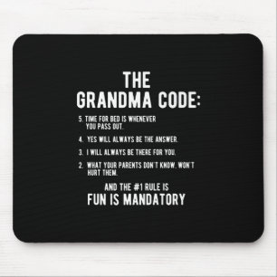 Der Oma-Code   Spaß ist obligatorisch Mousepad