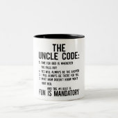 Der Onkel-Code Zweifarbige Tasse (Mittel)