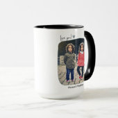 Der Onkel, den sich alle wünschen | Blaues Foto Tasse (VorderseiteRechts)