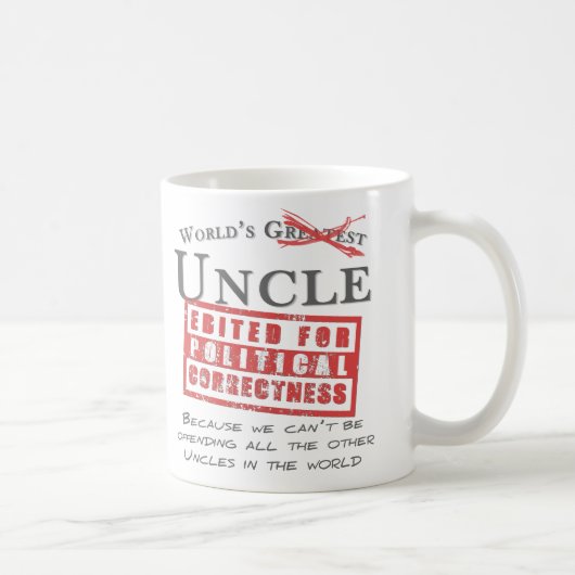 Der Onkel der politisch korrekte Welt - Offensive Kaffeetasse (Rechts)