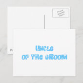 Der Onkel des Grooms Postkarte (Vorne/Hinten)