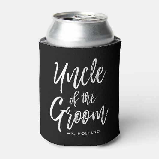 Der Onkel des Grooms | Skriptstil Custom Wedding Dosenkühler (Kanne Vorderseite)