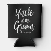 Der Onkel des Grooms | Skriptstil Custom Wedding Dosenkühler (Vorderseite)