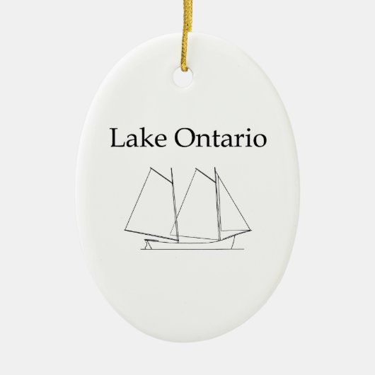 Der Ontariosee-Segelboot Keramikornament (Vorne)