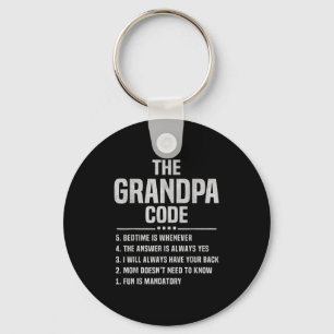 Der Opa-Code Cooler Tag der Großvatertoke-Väter Schlüsselanhänger
