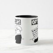 Der Optimiker präsentiert seine Rechnung. Funny Ca Tasse (Zentrum)