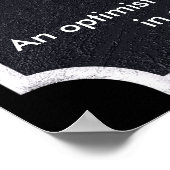 Der Optimist - Zitat von Winston Churchill - druck Poster (Ecke)